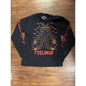 Wizard Of Barge Feelings Long Sleeve Black Shirt Medium